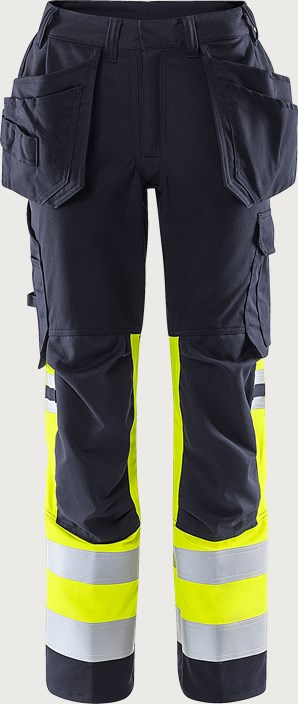 Fristads Flamestat hantverkarbyxa stretch 2171 ATHF klass 1, dam – Varsel Gul/Marinblå (171)