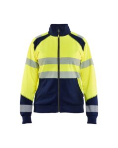 Blåkläder 3508-2528 Varseltröja med Dragkedja Dam – Varselgul/Marinblå