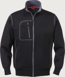 Fristads Acode sweatshirt-jacka 1747 DF – Svart (940)