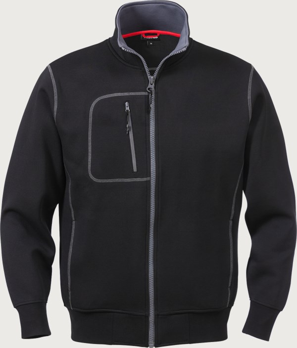 Fristads Acode sweatshirt-jacka 1747 DF – Svart (940)
