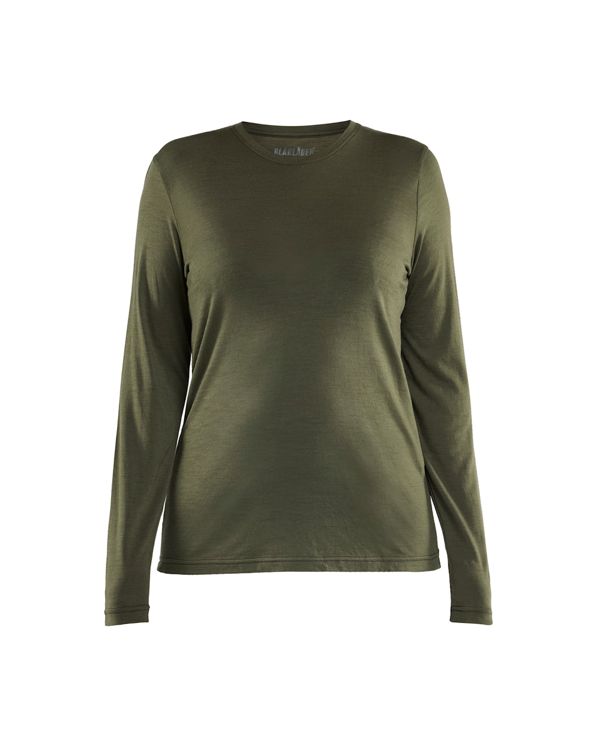 Blåkläder 3539-1743 Långärmad t-shirt i merinoull Dam – Skogsgrön