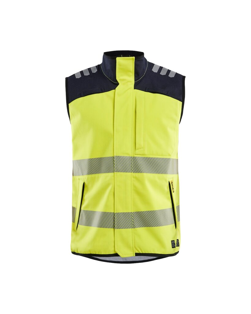 Blåkläder 3849-1560 Softshellväst Multinorm Inherent – Varselgul/Marinblå