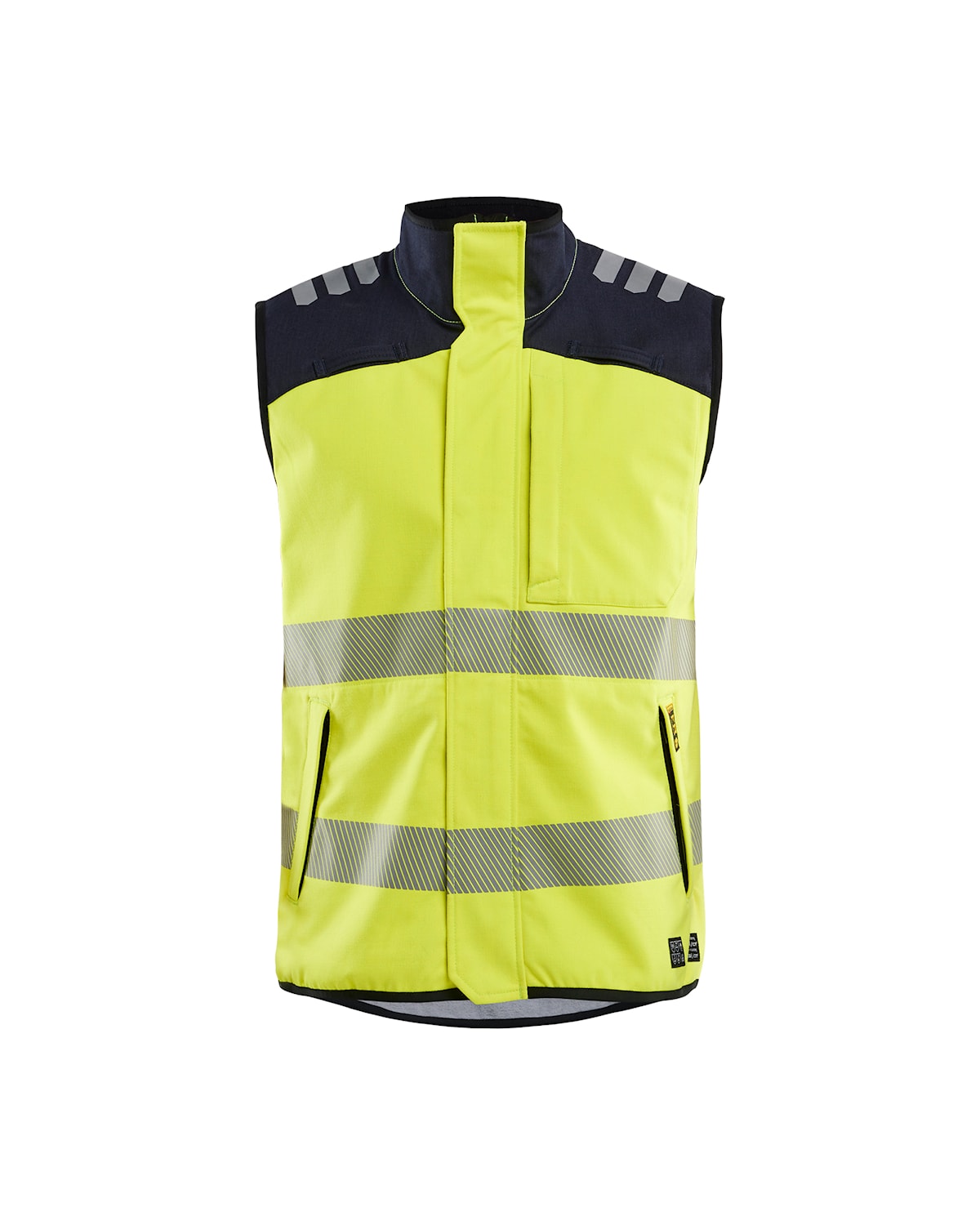 Blåkläder 3849-1560 Softshellväst Multinorm Inherent – Varselgul/Marinblå