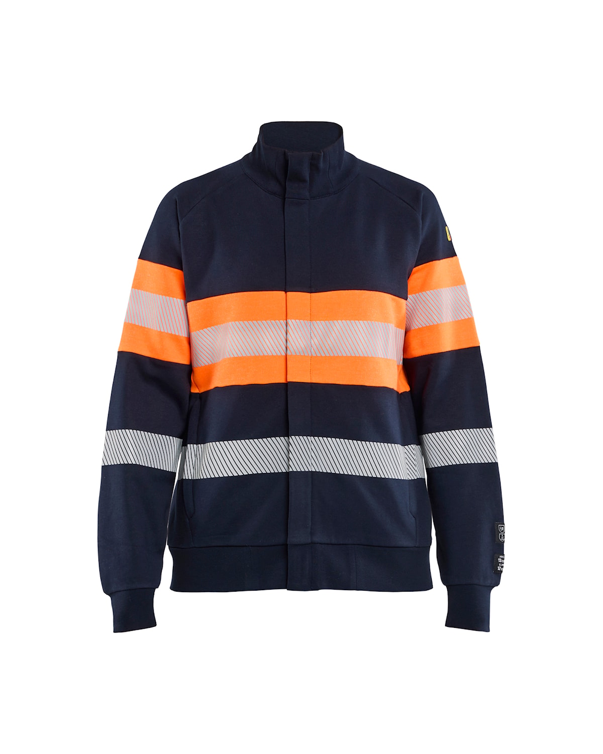 Blåkläder 3472-1745 Sweatshirt Multinorm Inherent Full Zip Dam – Marinblå/Varselorange