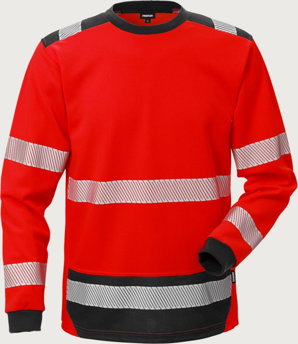 Fristads Varsel Långärmad T-shirt 7724 THV, klass 3 – Varsel Röd/Svart (396)