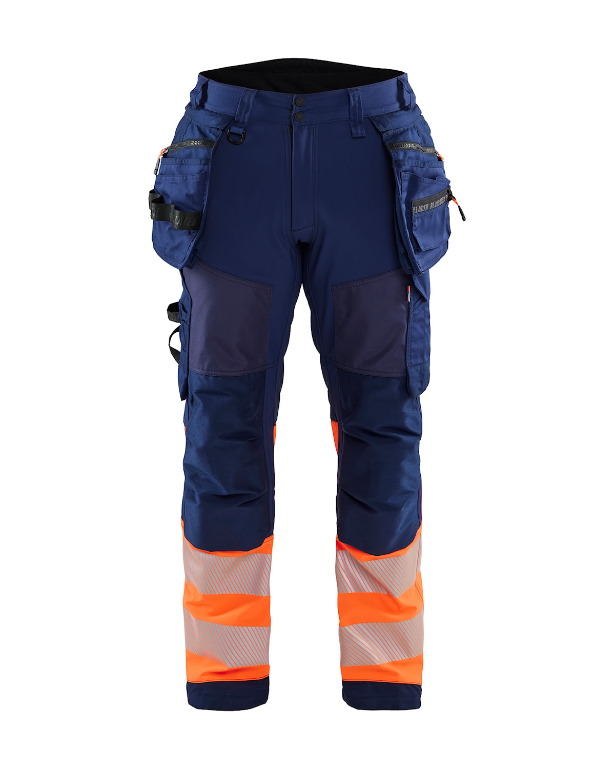 Blåkläder 1821-2513 Varselbyxa Softshell – Marinblå/Varselorange