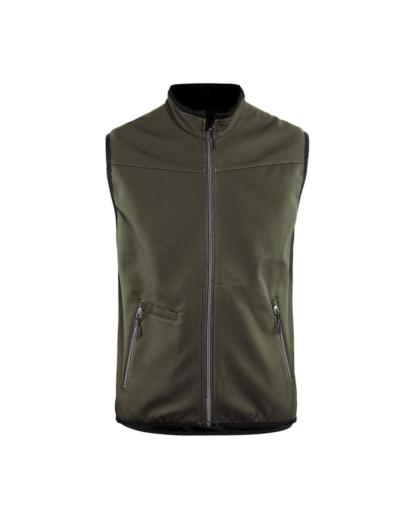 Blåkläder 3850-2516 Softshellväst – Mörk olivgrön/Svart