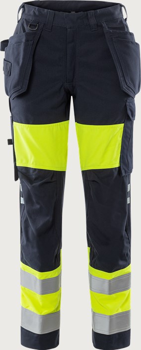 Fristads Flamestat hantverkarbyxa 2777 ATHS klass 1, dam – Varsel Gul/Marinblå (171)
