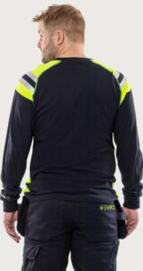 Fristads Flamestat Långärmad T-shirt 7072 TFLH – Marinblå (540)