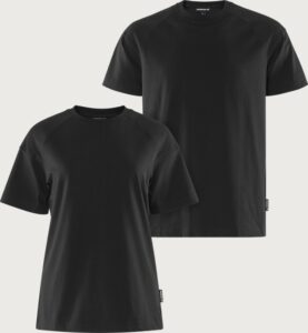 Fristads Green heavy T-shirt ekologisk bomull 7610 GKT, herr och dam – Svart (940)
