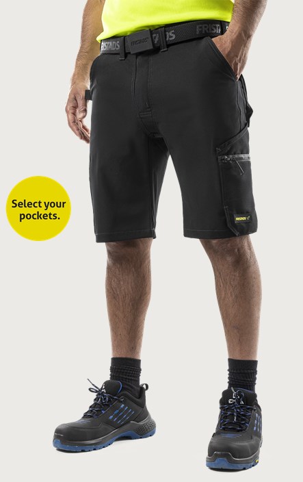 Fristads Flex hantverkarshorts stretch 2803 GHST – Svart (940)