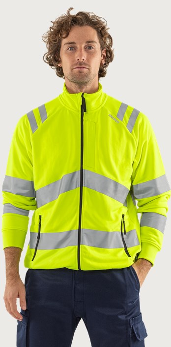 Fristads Varsel Green sweatshirt-jacka 7863 GPSW klass 3 – Varsel Gul (130)