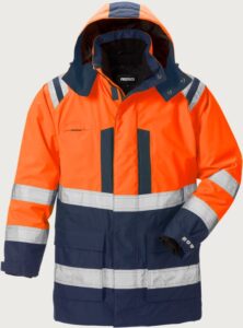 Fristads Varsel Airtech® 2-i-1 parkas 4036 GTT, klass 3 – Varsel Orange/Marinblå (271)