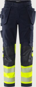Fristads Flamestat Green hantverkarbyxa stretch aramid 2940 GFS, klass 1 – Varsel Gul/Marinblå (171)