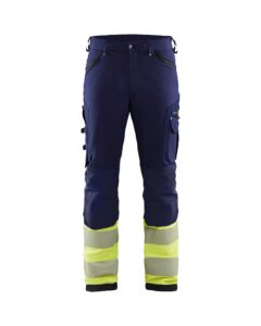 Blåkläder 1193-1642 Varselbyxa 4-vägsstretch – Marinblå/Varselgul