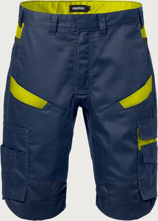 Fristads Shorts 2562 STFP – Marinblå/Neongul (556)