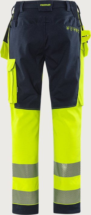 Fristads Flamestat hantverkarbyxa stretch 2282 FSS, klass 2 – Varsel Gul/Marinblå (171)