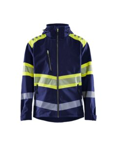 Blåkläder 4494-2513 Softshelljacka Varsel – Marinblå/Varselgul