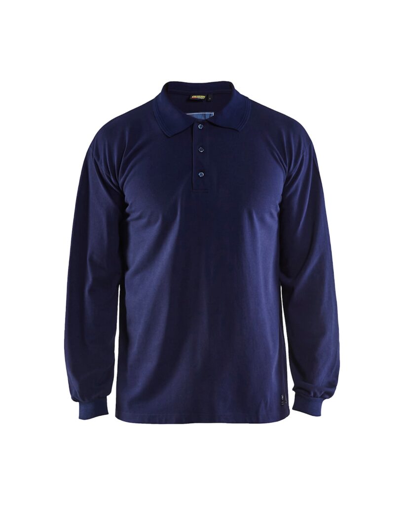 Blåkläder 3374-1741 Långärmad Piké Inherent – Marinblå