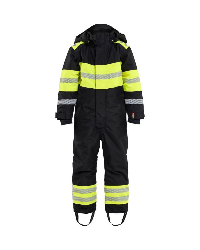 Blåkläder 5215-1977 Vinteroverall barn – Svart/Varselgul