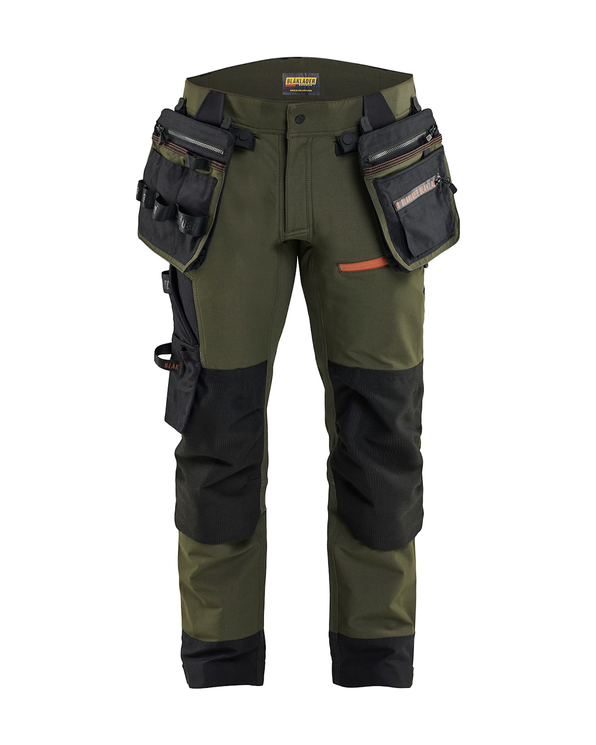 Blåkläder 1979-1649 ToolRig™ STRIKER Hantverksbyxa 4-vägsstretch – Skogsgrön/Rost