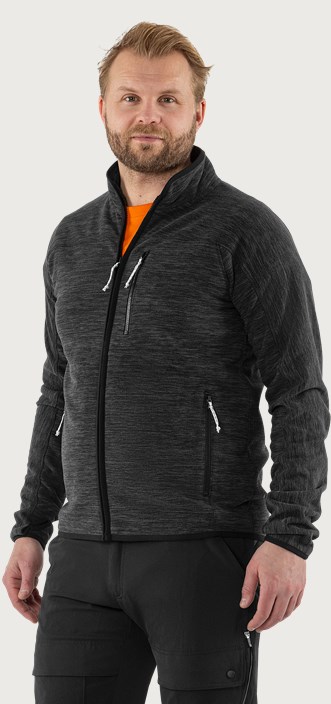 Fristads Cirrus microfleece-jacka – Mörkgrå melange (931)