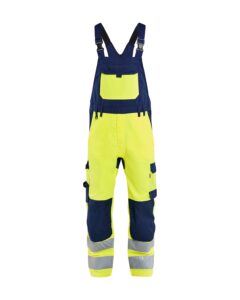 Blåkläder 2663-1905 Hängselbyxa Varsel – Varselgul/Marinblå