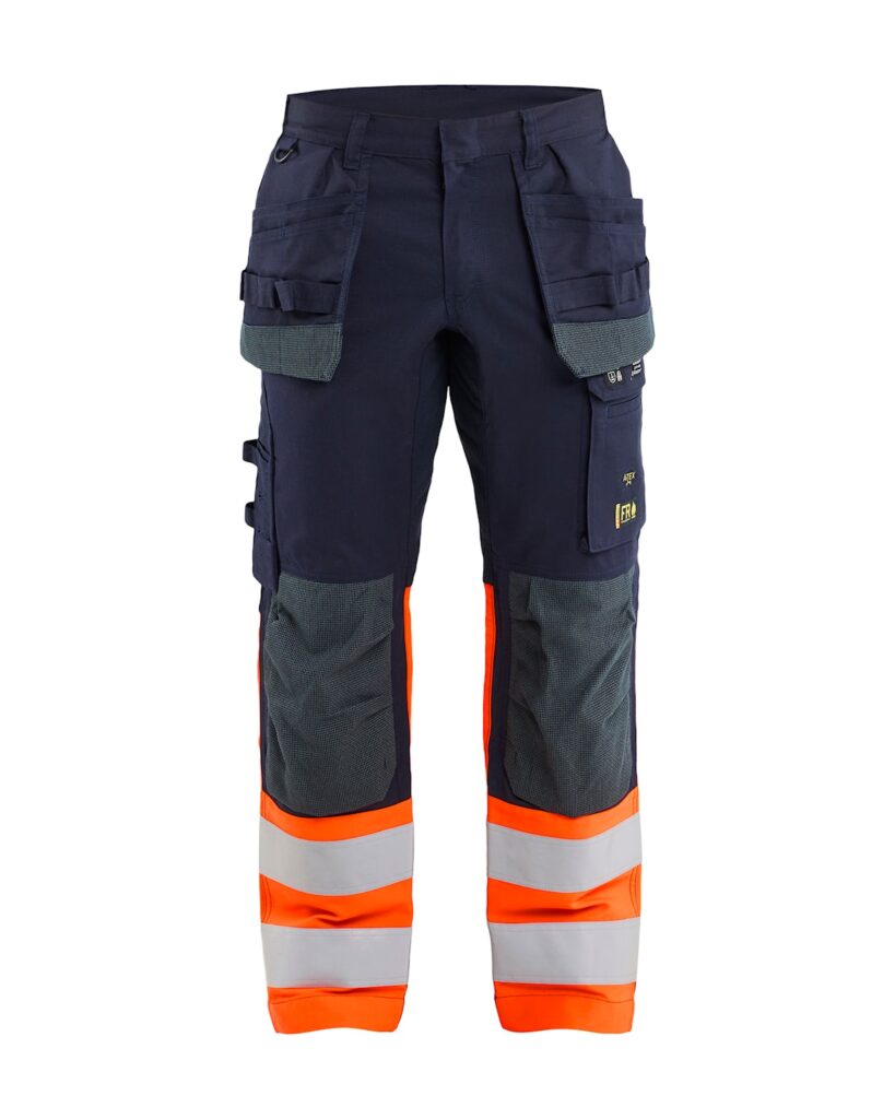 Blåkläder 1487-1524 Byxa Multinorm Inherent Stretch – Marinblå/Varselorange