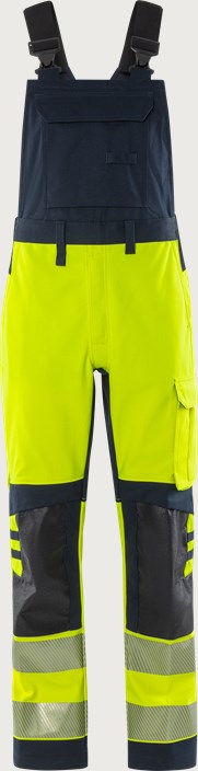 Fristads Flamestat hängslebyxa stretch 1280 FSS, klass 2 – Varsel Gul/Marinblå (171)