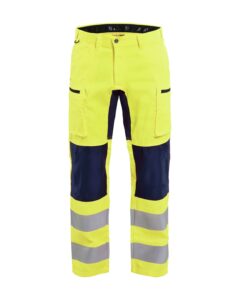 Blåkläder 1585-1811 Varselbyxa Stretch – Varselgul/Marinblå