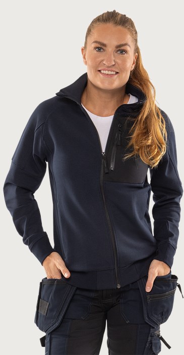 Fristads Sweatshirt-jacka 7832 GKI, dam – Mörk marinblå (544)