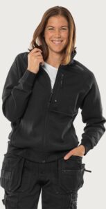 Fristads Sweatshirt-jacka 7832 GKI, dam – Svart (940)