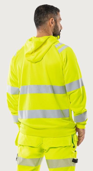 Fristads Varsel Green sweatshirt-jacka med huva 7865 GPSW, klass 3 – Varsel Gul (130)