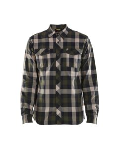 Blåkläder 3299-1152 Flanellskjorta – Mörk olivgrön/Svart