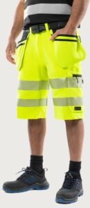 Fristads Varsel Green hantverkarshorts stretch 2646 GSTP, klass 2 – Varsel Gul/Svart (196)