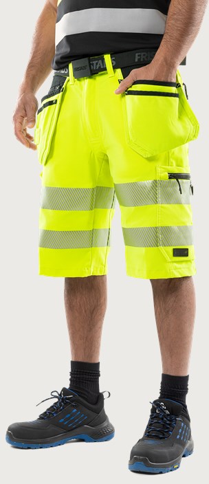 Fristads Varsel Green hantverkarshorts stretch 2646 GSTP, klass 2 – Varsel Gul/Svart (196)