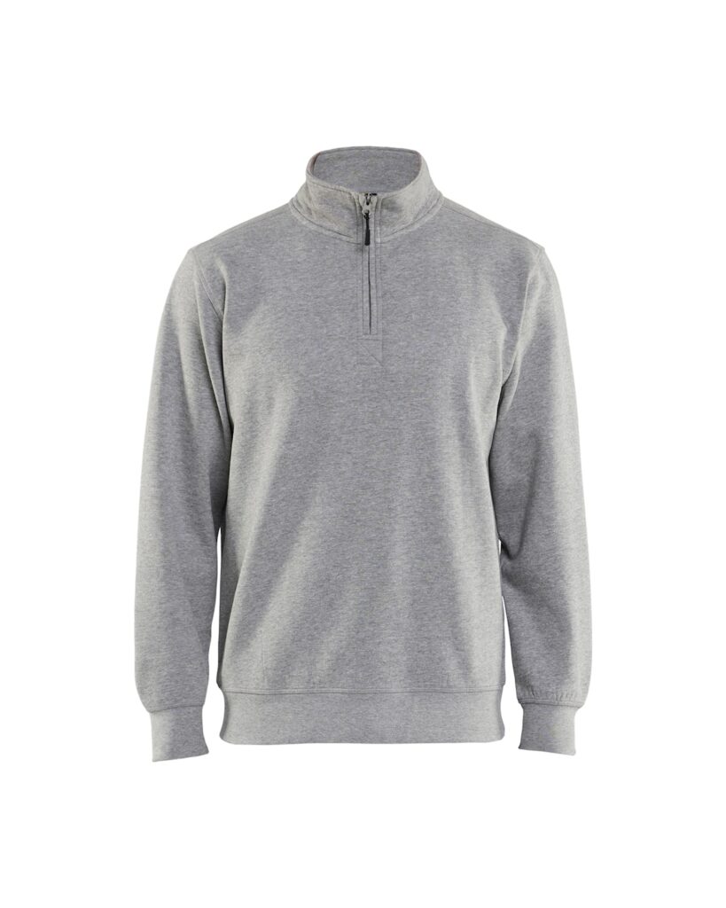 Blåkläder 3365-1157 Sweatshirt med krage – Gråmelerad