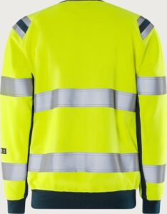 Fristads Flamestat Sweatshirt 7076 SFLH, klass 3 – Varsel Gul/Marinblå (171)