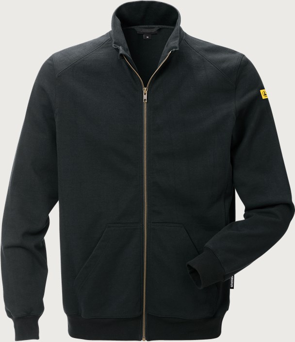 Fristads ESD Sweatshirt-jacka 4080 XSM – Svart (940)