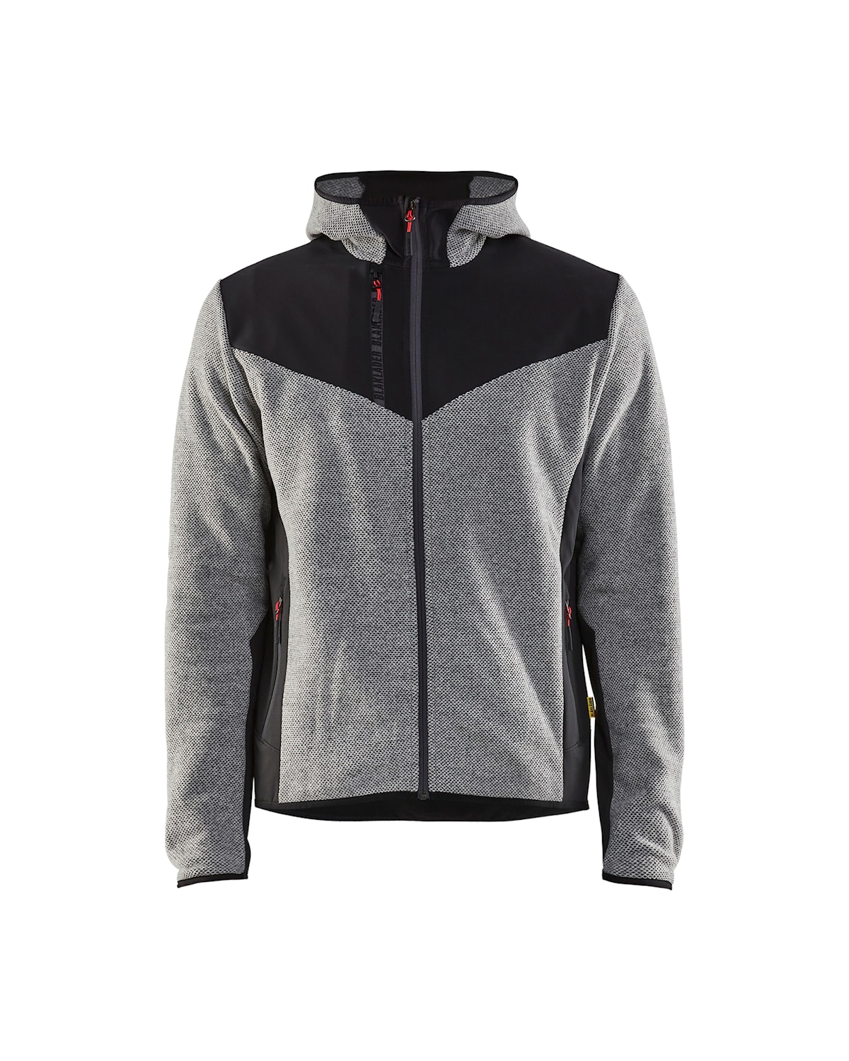 Blåkläder 5940-2536 Stickad Jacka med Softshell – Gråmelerad/Svart