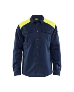 Blåkläder 3238-1517 Skjorta Inherent – Marinblå/Varselgul