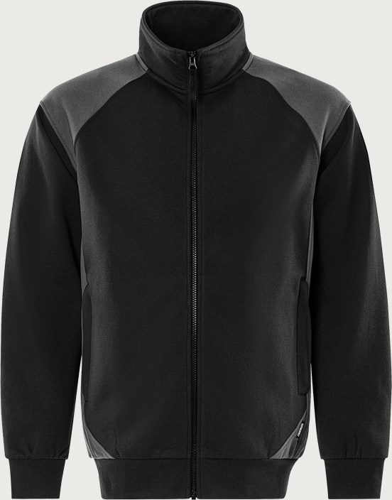 Fristads Green sweatshirt-jacka 7248 GSM – Svart/Grå (996)