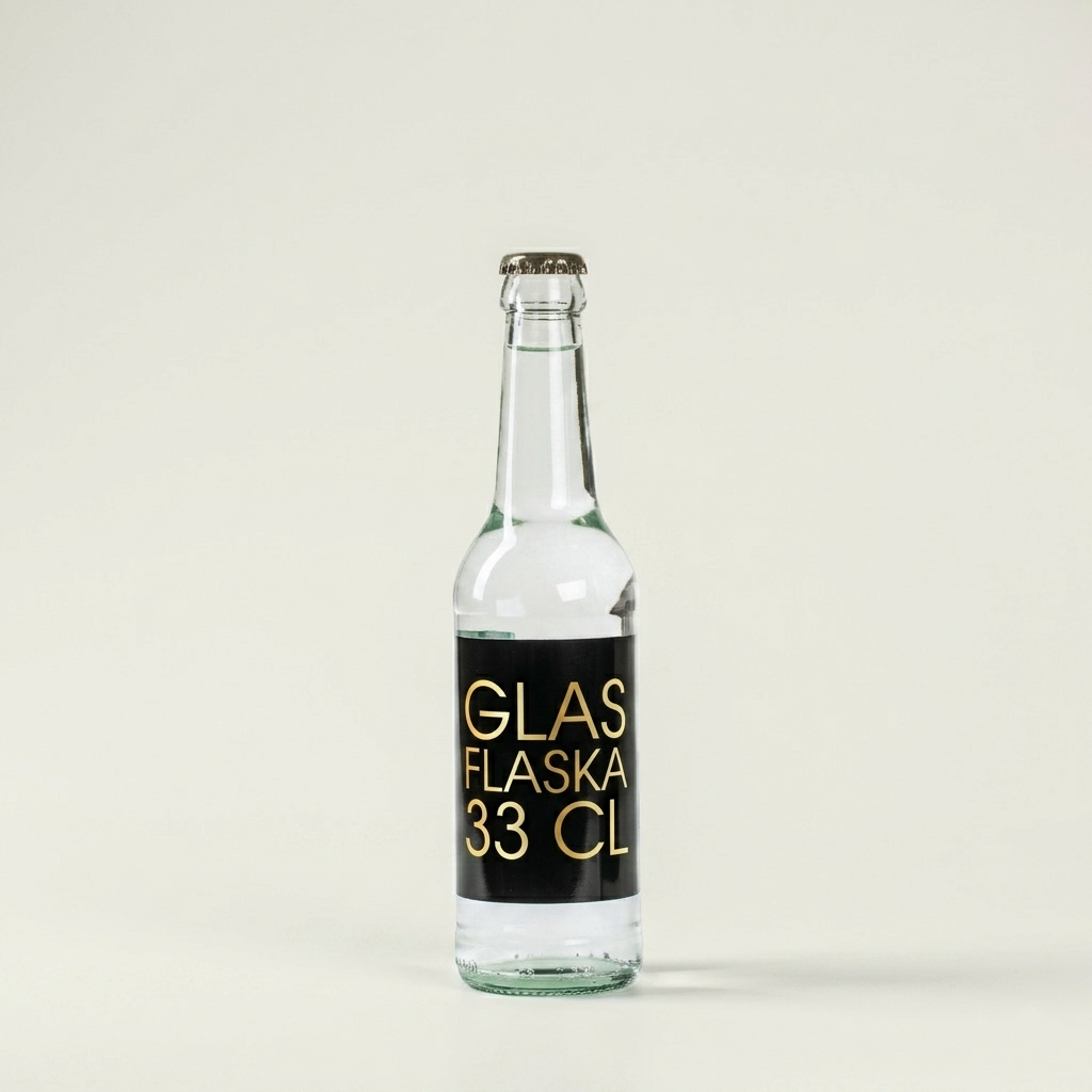 Profilvatten glasflaska 33 cl