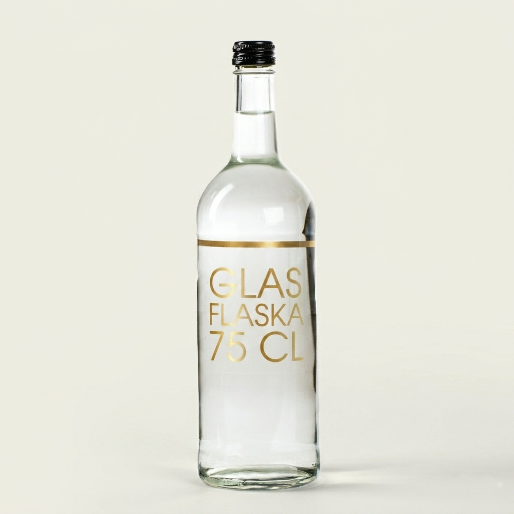 Profilvatten glasflaska 75 cl