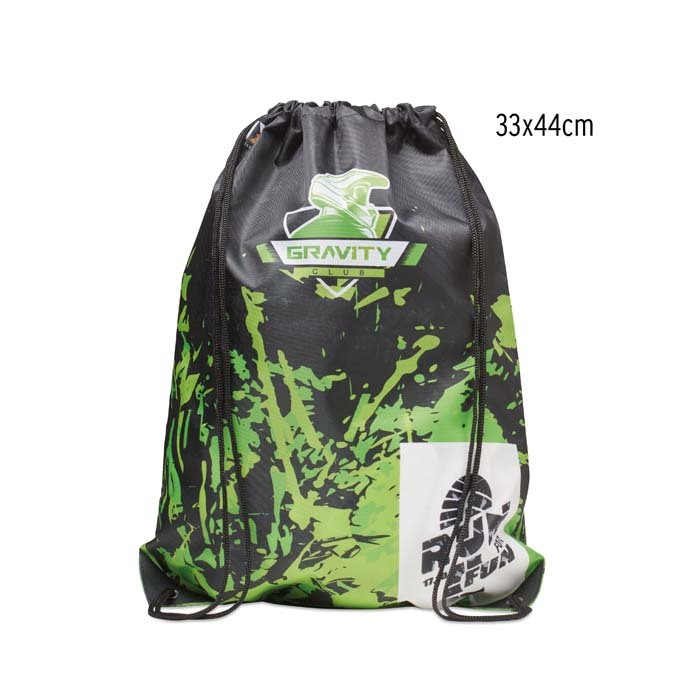 Gymnastikpåse i 210D polyester med PU-hörn