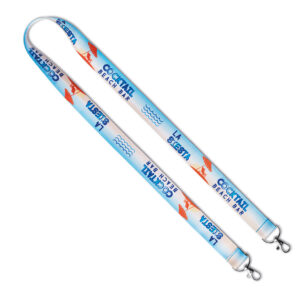 Nyckelband i polyester med sublimering och 2 clips
