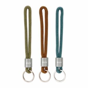 Kort flätad nylon nyckelring