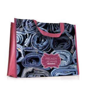 Horisontell laminerad shoppingkasse (36 x 32 x 12 cm)