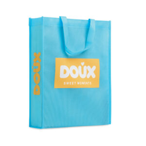Vertikal shoppingkasse av PP-nonwoven, 80 g/m² (32 x 40 x 9 cm)