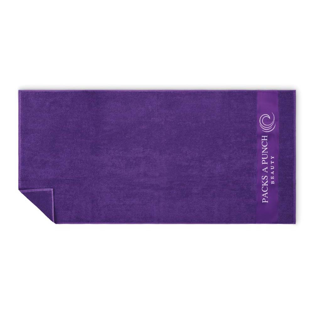 Strandhandduk med jacquardvävd kant